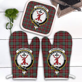 Crawford Modern Tartan Crest Oven Mitt And Pot Holder (2 Oven Mitts + 1 Pot Holder)
